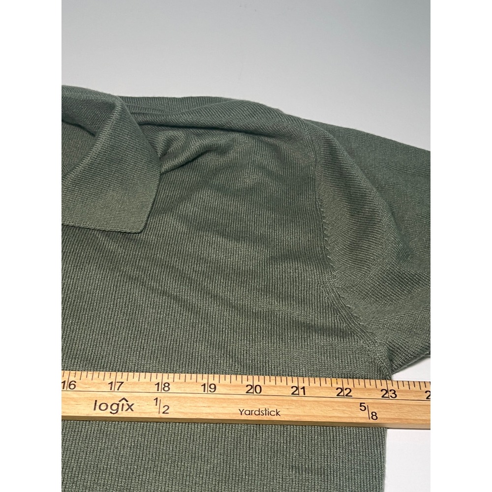 Precedent Los Angeles Cashmere Polo Mens XL Green  Sweater SP-PERCY-MN‎ Preppy - Picture 6 of 9